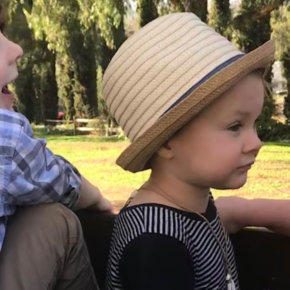 H&M Fedora Straw Hat 1 1/2-2yr